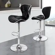[ALFORDSON] Bar Stool 2X Adjustable Kitchen Barstools Luna Swivel Counter Dining Chairs in 54-75cm Seat Height Home Bar Dining Room Furniture