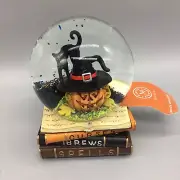 Martha Stewart Halloween Witch Pumpkin Cat Musical Snow Globe Potion Spell Books