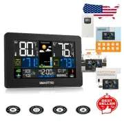 Smart Weather Station with Dual Alarm Clock, Thermometer, and USB Charging Port