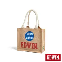 在飛比找momo購物網優惠-【EDWIN】男裝 亞麻購物袋(土黃色)
