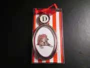 Christmas Initial "D" Picture Frame Ornament by Mud Pie, NIB