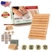 10-Piece Beechwood Texture Rollers Set for Pottery & Ceramics - Dishwasher Safe
