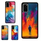 sandpaper Canvas saturated For Samsung A15 A16 S23 S24 S25 Ultra FE Phone Covers