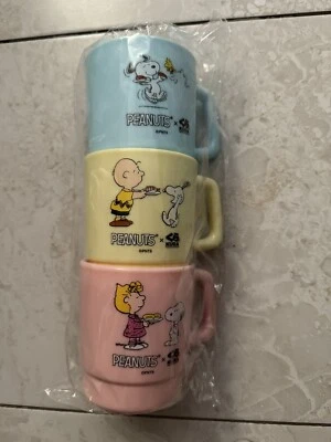 NIP Kura Revolving Sushi Bar x Peanuts Snoopy 3-Cup Set