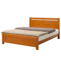 在飛比找momo購物網優惠-【唯熙傢俱】諾依柚木色5尺雙人床(臥室 雙人床 實木床架 床