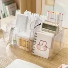 5 Grids Cosmetics Sorting Case Clear Pencil Pens Container Dresser