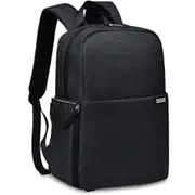 L4 Double-layer Casual Business Computer Backpack USB Multi-function Digital Camera Bag(Black)