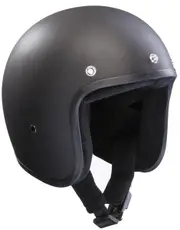 Bandit Jet Black Matt Jet Helmet, Size M for Men