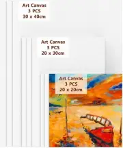 9 Packs Canvas Panels, Art Canvases for Acrylic Painting, Artist Blank Canvas...