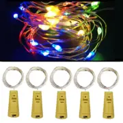 5Pcs LED Wine Bottle Cork String Lights - Holiday Fairy Light Garland