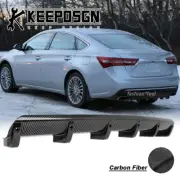 CARBON FIBER Curved Rear Bumper Diffuser Splitter Shark Fins for Toyota Avalon