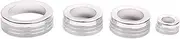 POEXIR for BMW, for Mini, 2014-2022 Aluminum Alloy Car Air Condition Knob Audio Volume Control Button Trim Ring Cover Interior Accessories Car Air Conditioner Knob(Size:Silver)