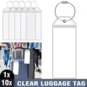 Up To 10x Cruise Ship Luggage Tags Holders Zip Pouch Keyring Steel Wire Cable AU