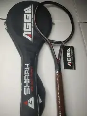 Vintage 1980s AGGA Sports Shark Midsize Racket 4 1/2 SL4 Cover NEW 100% Graphite