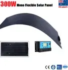 300W 12V Mono Flexible Solar Panel Caravan Boat Battery 30A Charging Regulator