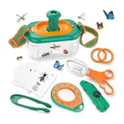 Bug Catching Kit for Kids Outdoor Adventure Nature Explorer insect Catcher Whistle Compass Magnifying Glass Camping Gear Toy Ages 3+
