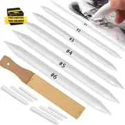 12 PCS Blending Stumps and Tortillions Paper Art Blenders with Sandpaper Pencil