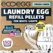 ECOEGG Laundry Egg Refill Pellets 50 Washes Fresh Linen White+Light 1