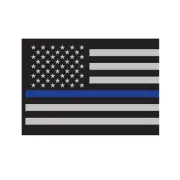 Rothco Thin Blue Line Flag Decal, Police, Law Enforcement Support, 3" x 4.25"
