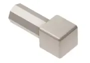 Schluter QUADEC - 1/2" Inside/Outside Corner - Satin Nickel - (EV/Q 125 AT)