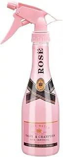 YOUNGFLY Mist Spray Bottle, 9.8oz Pink Rose Champagne Design Salon Water Mister, 280ml Empty Trigger Fine Mist for Barber Hairdresser Home Cleaning Hair