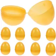 HANABASS 12Pcs Fillable Plastic Eggs Golden Egg Shaped Capsules for Party Favors and Treasure Hunts Fun Gadgets