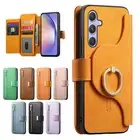 Magnetic Detachable Wallet Case W/ Ring For Samsung Galaxy A16 A15 A14 A05-A55