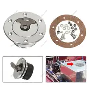 Fuel Filler Neck Pop-Up Fuel Cell Polished Tank Cap Car Aluminum Alloy Gas Flush Mount 6 Hole 35.5MM Universal Auto Parts SILVER