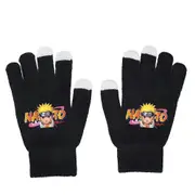 Nmaov Kids Boys Girls Anime Naruto Knitted Gloves Winter Warm Touch Screen Mittens B