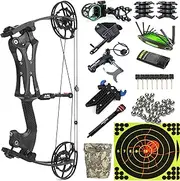 Steel Ball Compound Bow Kit Dual-Purpose Bow 30-70Lbs Archery Hunting Suitable for Adult Beginners Hunting and Archery Car Hunting