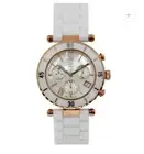 GUESS COLLECTION Women's Swiss made white Ceramic Watch diamond RosegoX46104l1S
