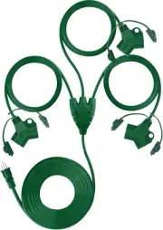 1 to 6 Outlet Splitter 50 FT Extension Cord, 3 Direction Multi Outlet Splitter f