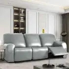 1/2/3 Seat Recliner Cover PU Leather ArmchairCover Elastic Single Sofa Slipcover