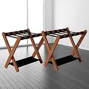2pcs Folding Solid Wood Luggage Rack Suitcase Rack - Hotel Room Suitcase Support Stand, Travel Break Folding Stool, Landing Stand