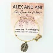 New ALEX AND ANI Guardian of Knowledge Angel Charm Bangle Bracelet Enlighten Me