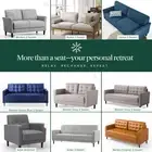 Zinus Sofa Couch Collection Fabric Leather with Ottoman and Armchair
