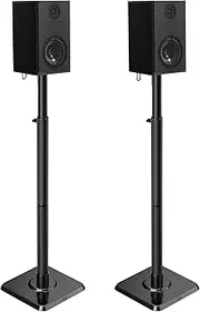 [Mounting Dream] Speaker Stands Height Adjustable for Satellite & Small Bookshelf Speakers, Set of 2 Floor Stand Mount for Bose Polk JBL Sony Yamaha and Others - 11LBS Capacity MD5402-04