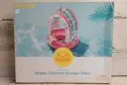 Unicorn Swimming Pool Float Light Pink Sun Squad Inflatable Lil' Canopy