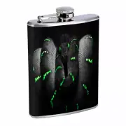 Neon Green Snake Em1 Flask 8oz Stainless Steel Hip Drinking Whiskey