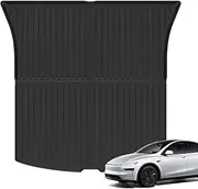 KIKIMO Cargo Mat for 2025 Tesla Model Y Juniper, for Tesla New Model Y 5-Seater Accessories, All Weather TPE Cargo Liner, Custom Fit Heavy Duty Non Slip Trunk Protector