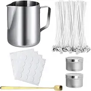 DIY Candle Making Kit Supplies with Candle Jars Candle Wicks Sticker Candle Wicks Holder Candles Tins Spoon for Adults Beginners Crafting