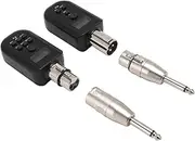 Wireless UHF XLR Transmitter and Receiver Stable Microphone System for DJ Mixers for Sound Processors 2.4GHz
