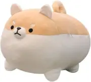 Shiba Inu Dog Stuffed Animal Plush Pillow Corgi Stuffed Animal Brown 15.7 inch