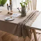 Tassel Tablecloth Evening Party Christmas Dining Table Cloth Cover Rectangle