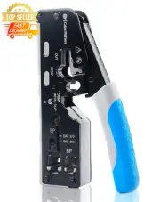 All-In-One RJ45 Ethernet Crimp Tool Cat5 Cat6 Cat7 Cat8 Shielded Connector