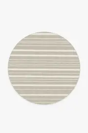 185' Round | Machine Washable Runner Rug | Kid & Pet Friendly | Indoor Rug | Hudson Stripe Stone Rug | Ruggable