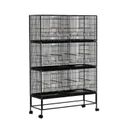 i.Pet Bird Cage Large Aviary Cages Parrot Stand Alone Wheels Feeder Budgie NEW