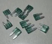10Pcs 1A GREEN Mini Blade Fuse