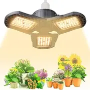 CANAGROW FS-300W LED Grow Light, Full Spectrum with IR & Red Light, E26 Base, Aluminum Case & Lens, Ideal for Indoor Plants, Hydroponics & Greenhouses
