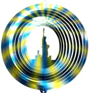 12" Statue of Liberty Wind Spinner - stainless steel - Made in the USA